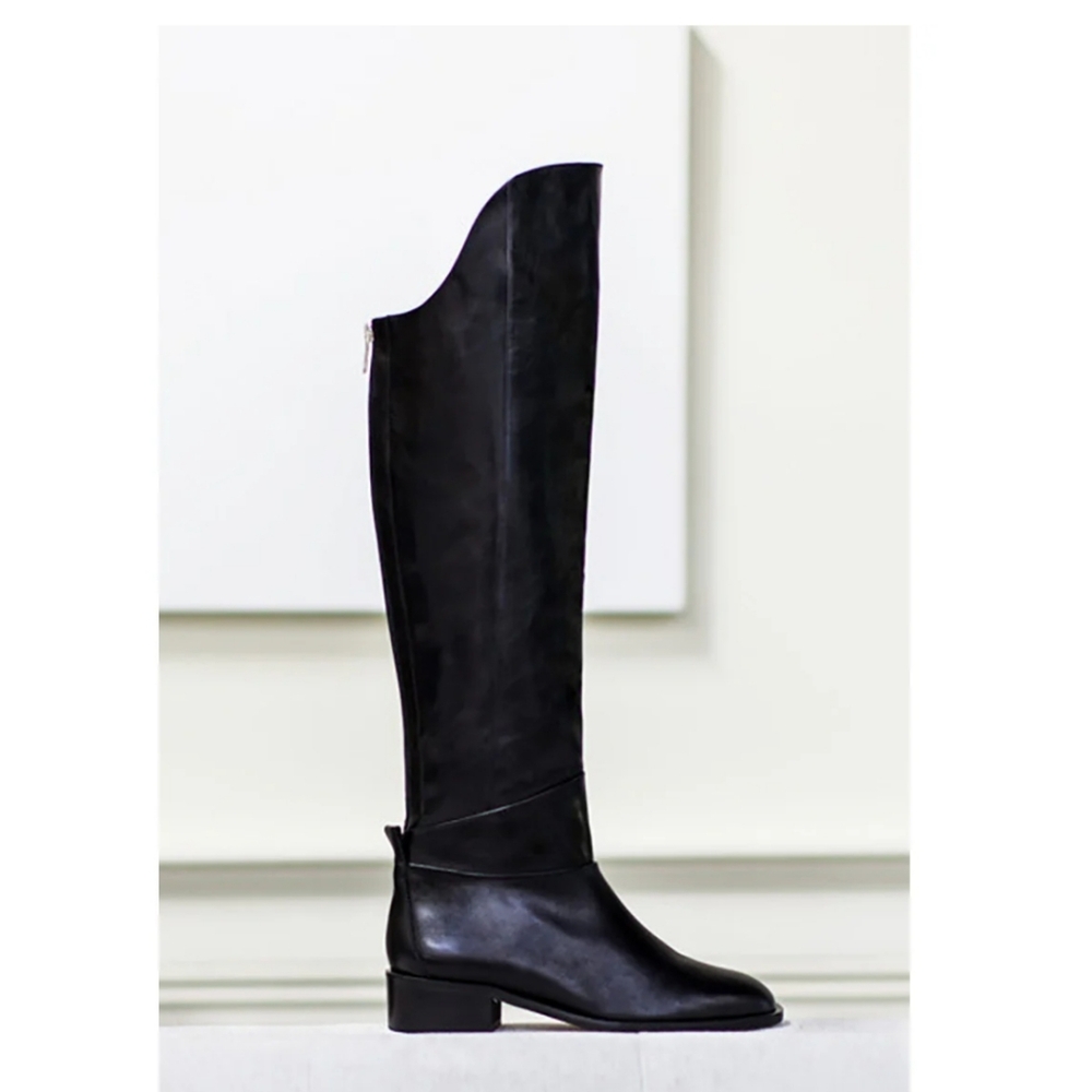 Trooper Over The Knee Leather Boots